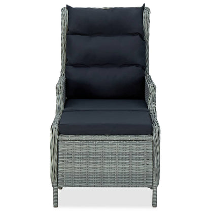 Tuinset Met Kussens Poly Rattan Lichtgrijs en bruin