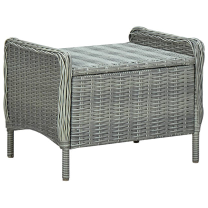 Tuinset Met Kussens Poly Rattan Lichtgrijs en bruin