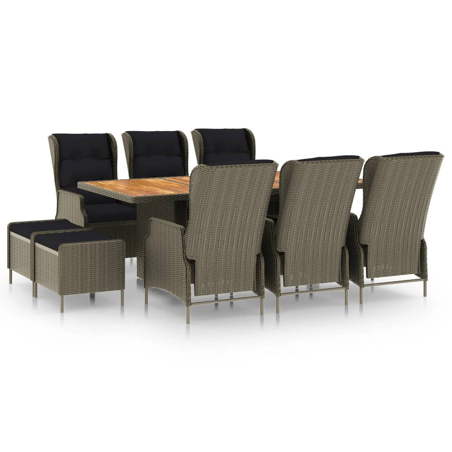 Tuinset Met Kussens Poly Rattan Bruin