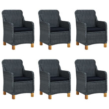 -Delige Tuinset Met Kussens Poly Rattan 7 Nee Donkergrijs en bruin
