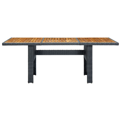 -Delige Tuinset Met Kussens Poly Rattan 7 Nee Donkergrijs en bruin