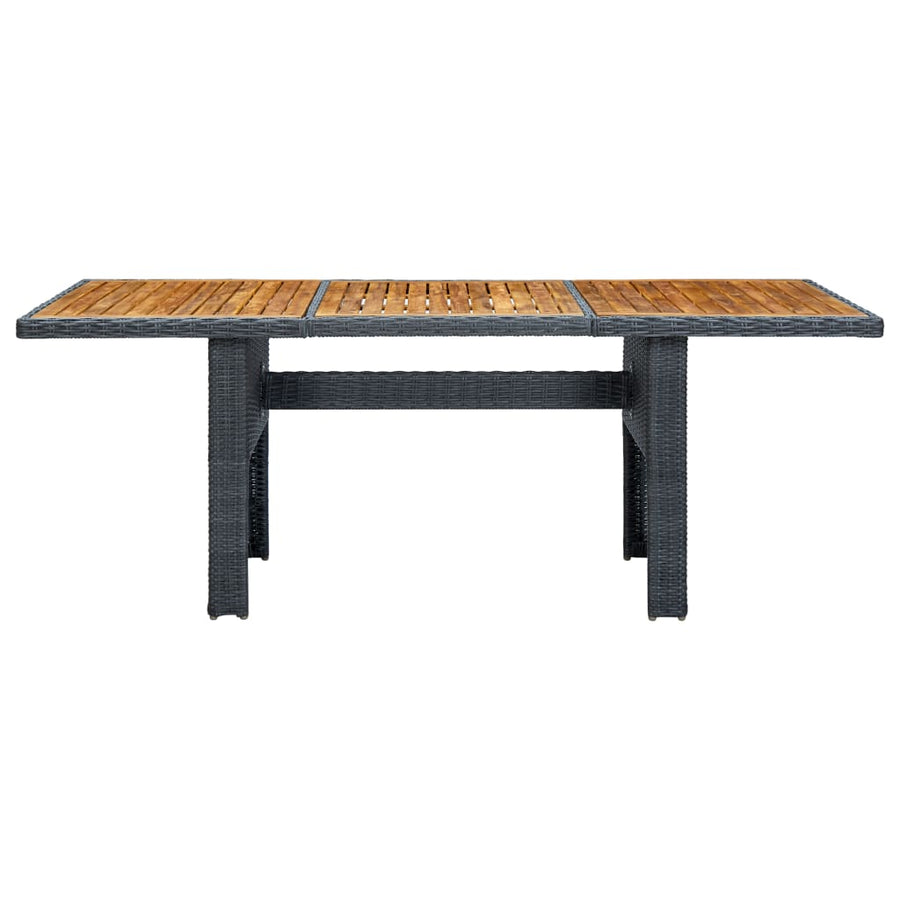 -Delige Tuinset Met Kussens Poly Rattan 7 Nee Donkergrijs en bruin