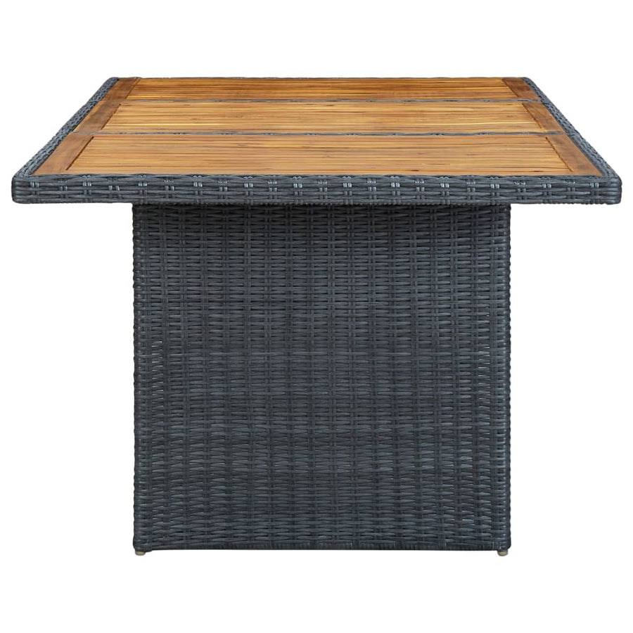 -Delige Tuinset Met Kussens Poly Rattan 9 Nee Donkergrijs en bruin