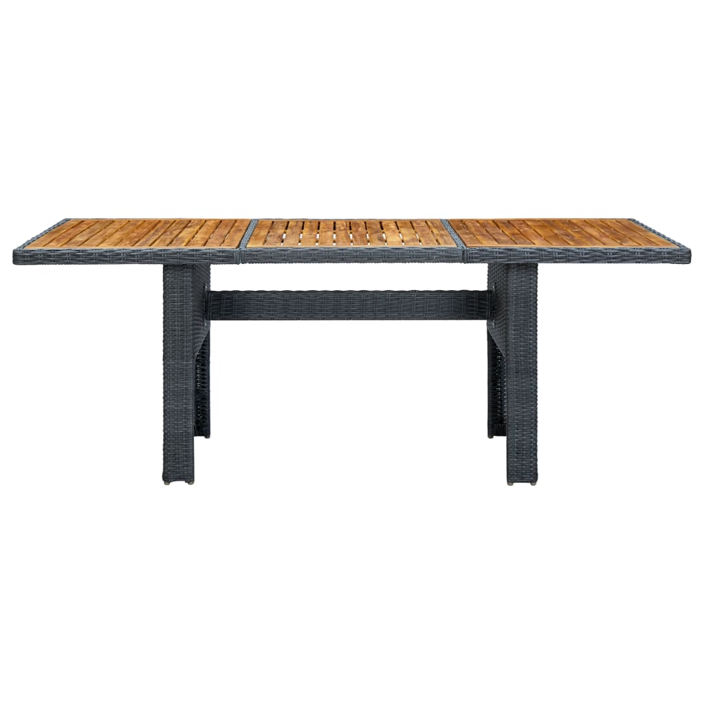 -Delige Tuinset Met Kussens Poly Rattan 9 Nee Donkergrijs en bruin