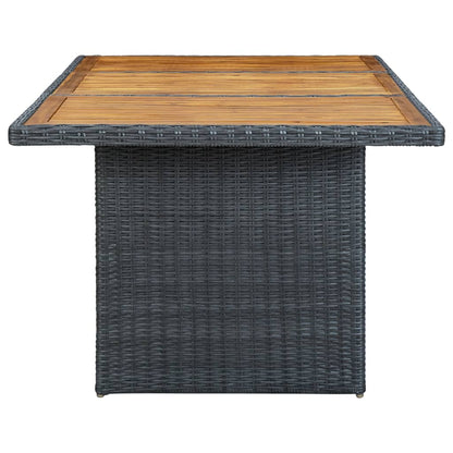 -Delige Tuinset Met Kussens Poly Rattan 9 Ja Donkergrijs en bruin
