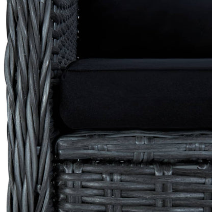 -Delige Tuinset Met Kussens Poly Rattan 9 Ja Donkergrijs en bruin