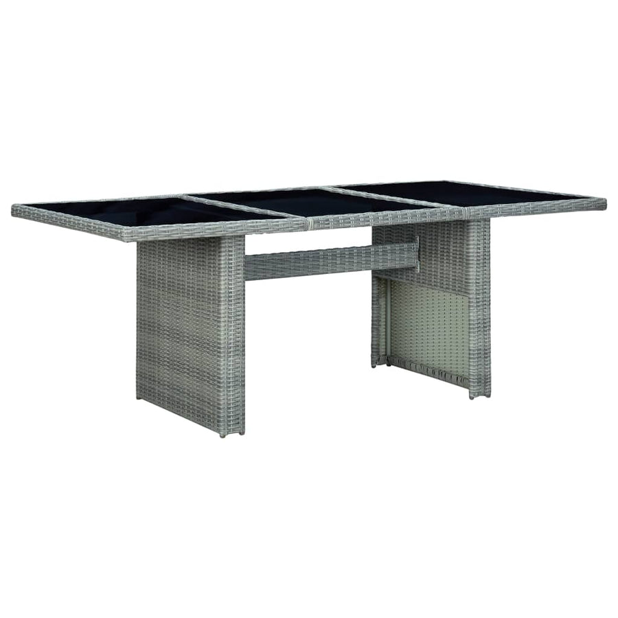 -Delige Tuinset Met Kussens Poly Rattan Lichtgrijs 7 Nee light grey and black