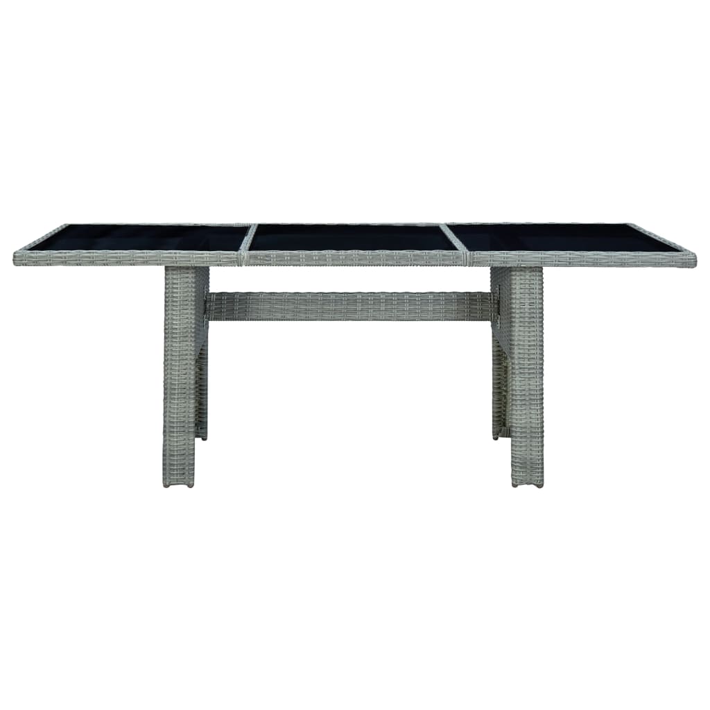 -Delige Tuinset Met Kussens Poly Rattan Lichtgrijs 7 Nee light grey and black