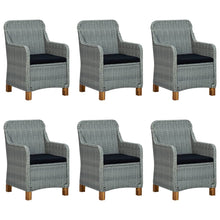 -Delige Tuinset Met Kussens Poly Rattan 7 Nee Lichtgrijs en bruin