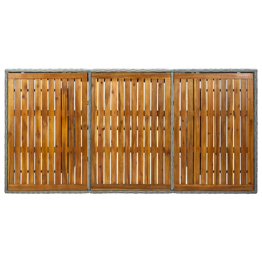-Delige Tuinset Met Kussens Poly Rattan 7 Nee Lichtgrijs en bruin