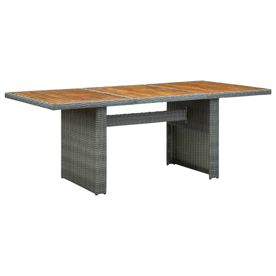 -Delige Tuinset Met Kussens Poly Rattan 7 Nee Lichtgrijs en bruin