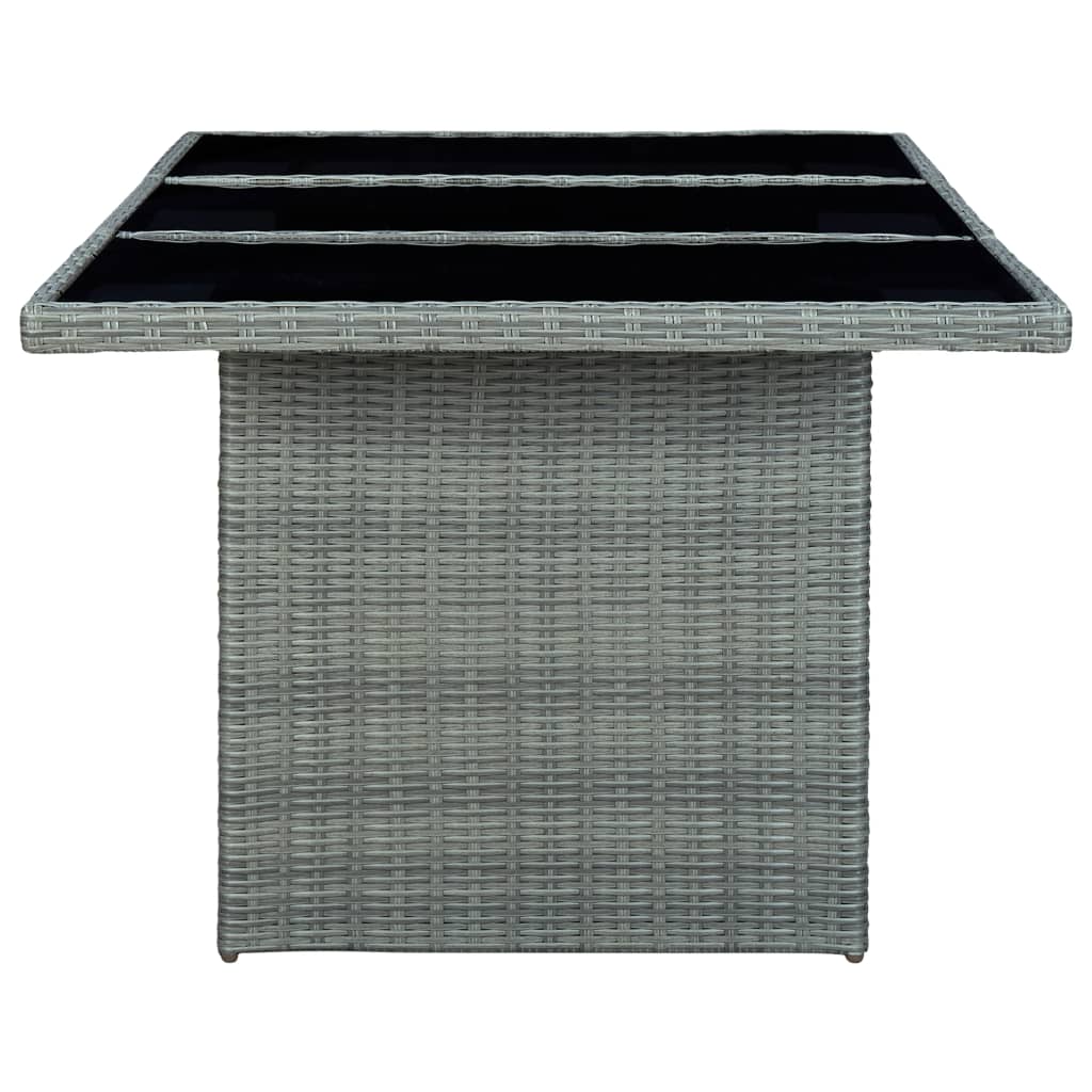 -Delige Tuinset Met Kussens Poly Rattan Lichtgrijs 9 Nee light grey and black