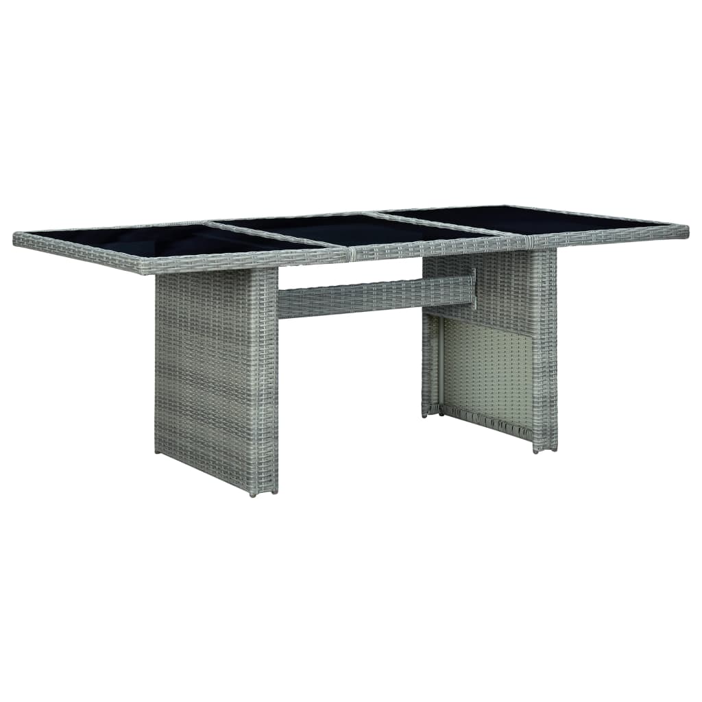 -Delige Tuinset Met Kussens Poly Rattan Lichtgrijs 9 Nee light grey and black