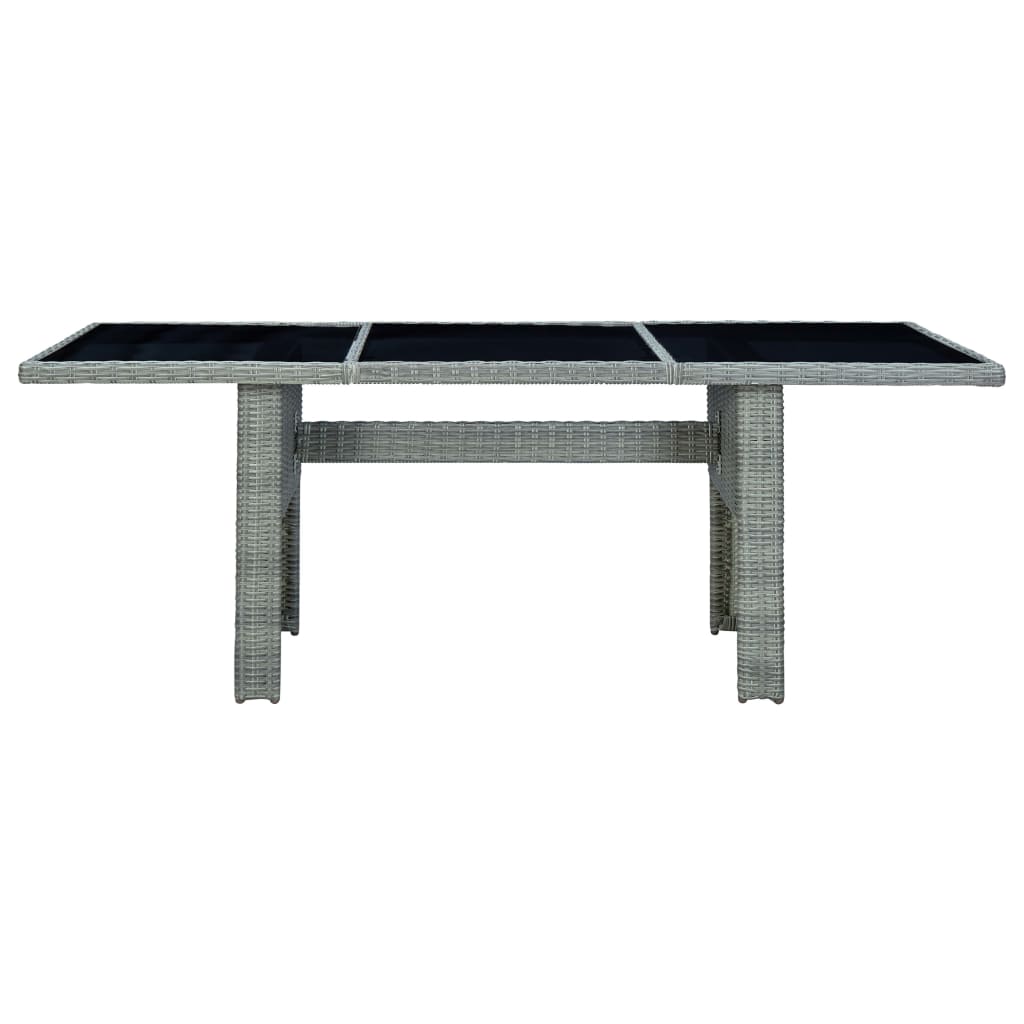 -Delige Tuinset Met Kussens Poly Rattan Lichtgrijs 9 Nee light grey and black