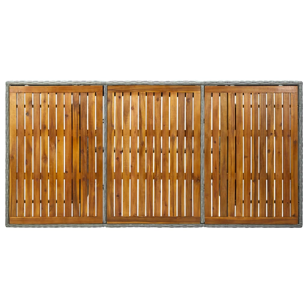 -Delige Tuinset Met Kussens Poly Rattan 9 Nee Lichtgrijs en bruin