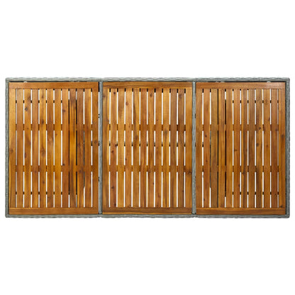 -Delige Tuinset Met Kussens Poly Rattan 9 Nee Lichtgrijs en bruin