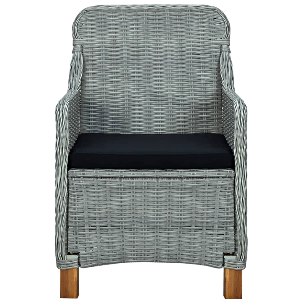 -Delige Tuinset Met Kussens Poly Rattan 9 Nee Lichtgrijs en bruin