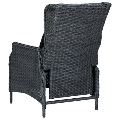 -Delige Tuinset Met Kussens Poly Rattan Nee Donkergrijs en bruin