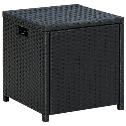 -Delige Loungeset Met Kussens Poly Rattan Zwart