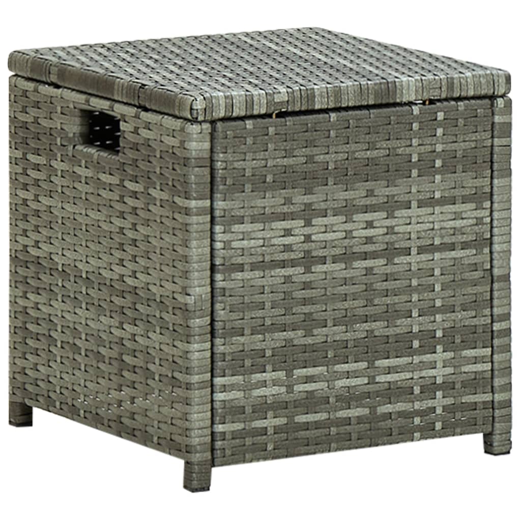 -Delige Loungeset Met Kussens Poly Rattan Grijs