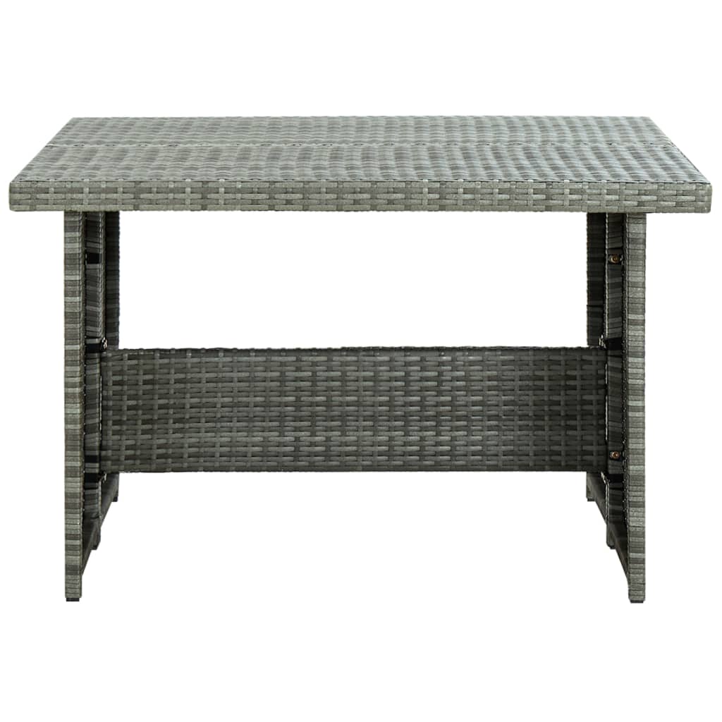 -Delige Loungeset Met Kussens Poly Rattan Grijs