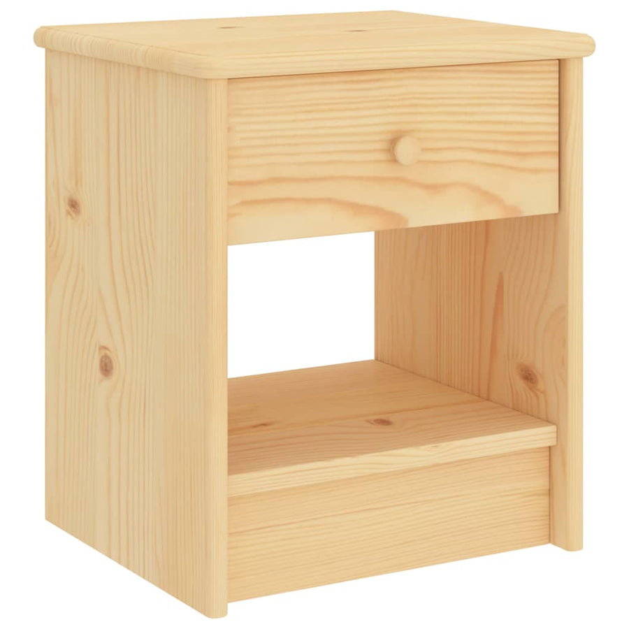 Nachtkastje 35X30X40 Cm Massief Grenenhout Naturel 1 Lichthout