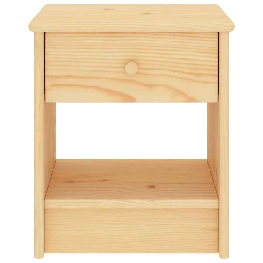 Nachtkastje 35X30X40 Cm Massief Grenenhout Naturel 1 Lichthout