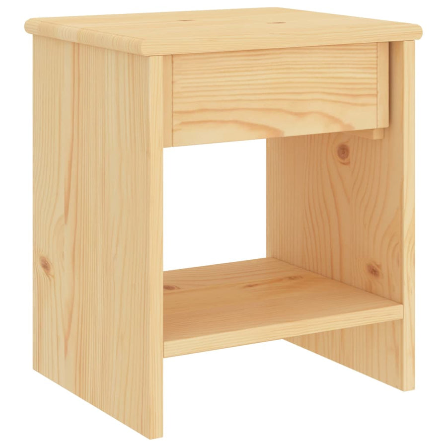 Nachtkastje 35X30X40 Cm Massief Grenenhout Naturel 1 Lichthout