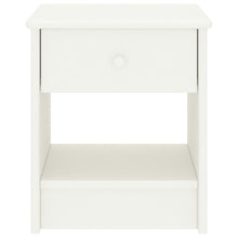 Nachtkastje 35X30X40 Cm Massief Grenenhout 1 Wit