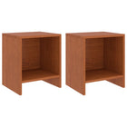 Nachtkastjes 2 st massief grenenhout 35x30x40 cm honingbruin