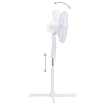 Staande ventilator ø 40 cm 120 cm wit