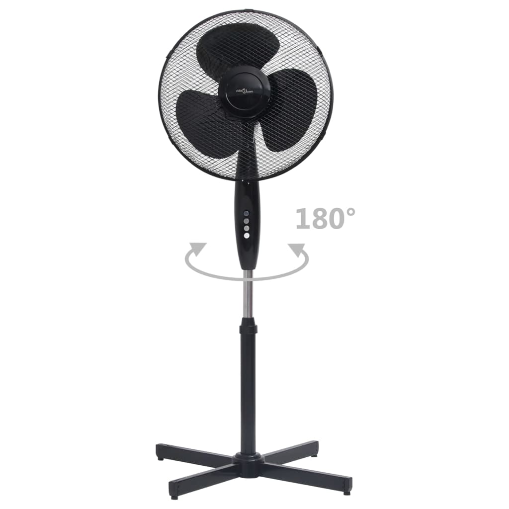 Staande ventilator ø 40 cm 120 cm zwart