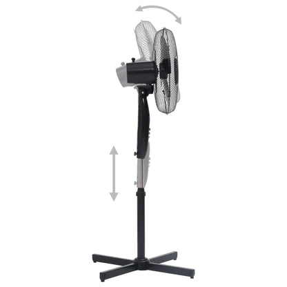Staande ventilator ø 40 cm 120 cm zwart