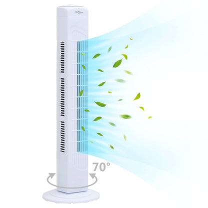 Torenventilator ø24x80 cm wit