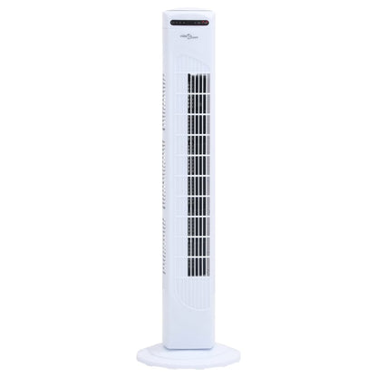 Torenventilator met afstandsbediening en timer ø24x80 cm wit
