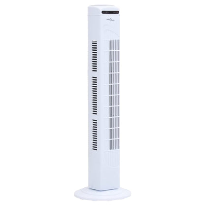 Torenventilator met afstandsbediening en timer ø24x80 cm wit