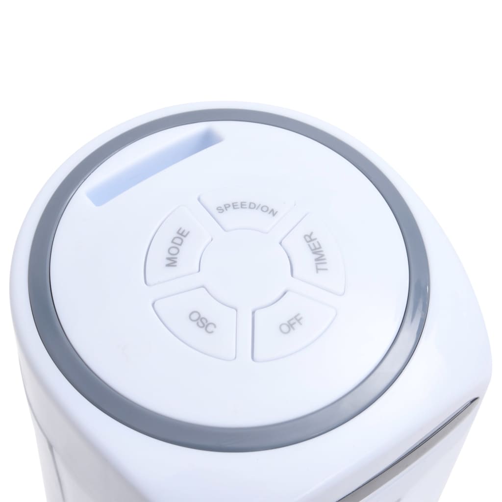 Torenventilator met afstandsbediening en timer ø24x80 cm wit