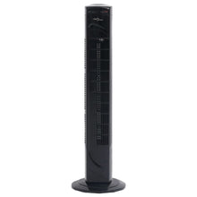 Torenventilator met afstandsbediening en timer ø24x80 cm zwart