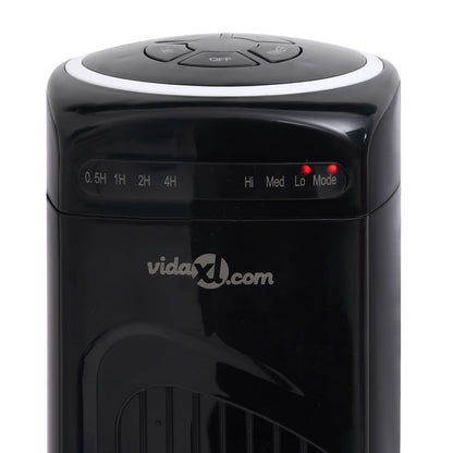 Torenventilator met afstandsbediening en timer ø24x80 cm zwart