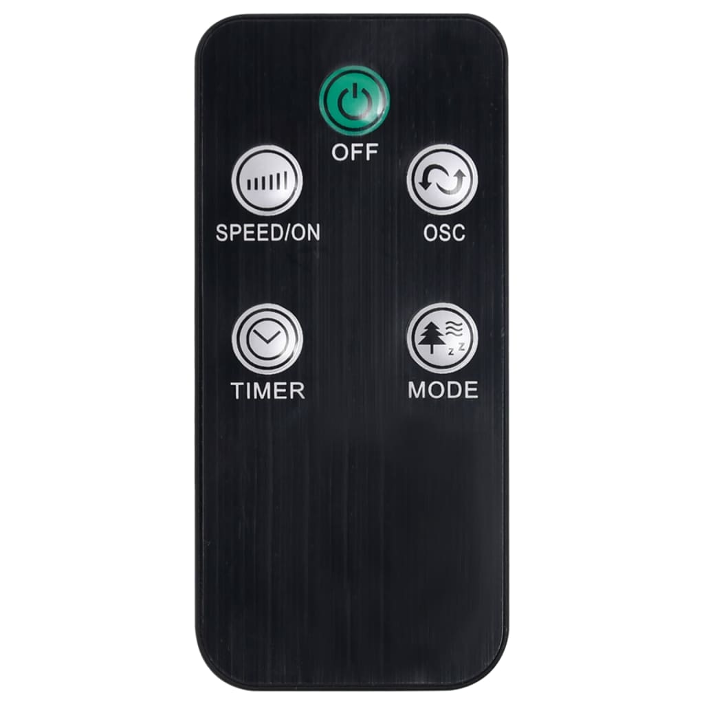 Torenventilator met afstandsbediening en timer ø24x80 cm zwart