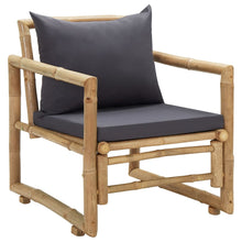 Tuinstoelen Met Kussens Bamboe Grijs