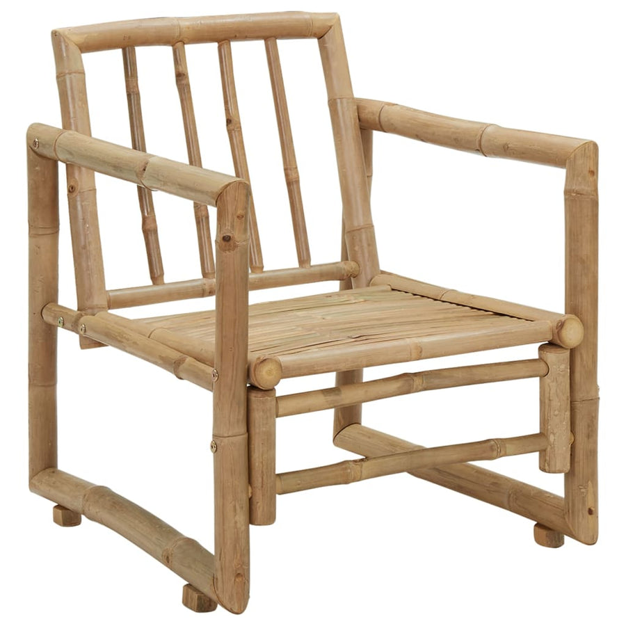 Tuinstoelen Met Kussens Bamboe Grijs