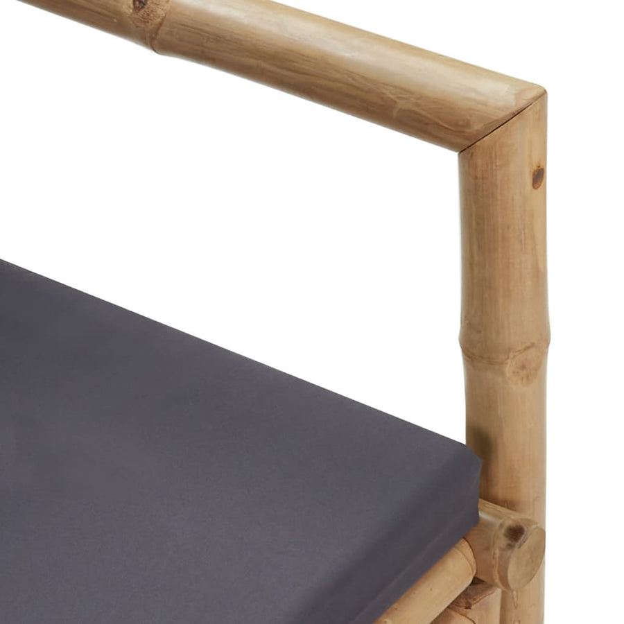 Tuinstoelen Met Kussens Bamboe Grijs