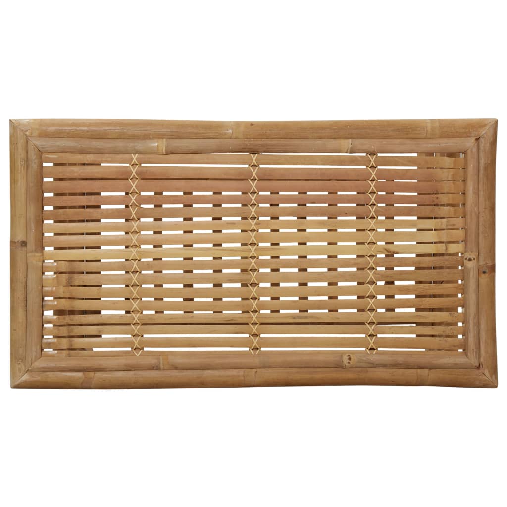 -Delige Loungeset Met Kussens Bamboe Grijs