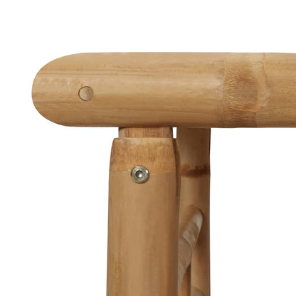 -Delige Loungeset Met Kussens Bamboe Grijs