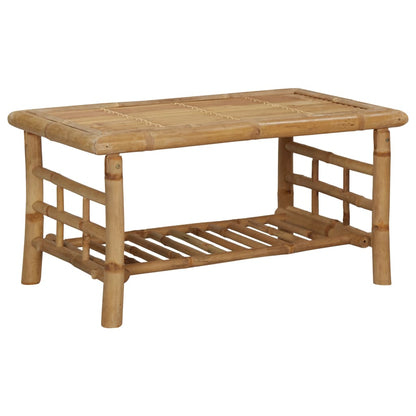 -Delige Loungeset Met Kussens Bamboe Grijs