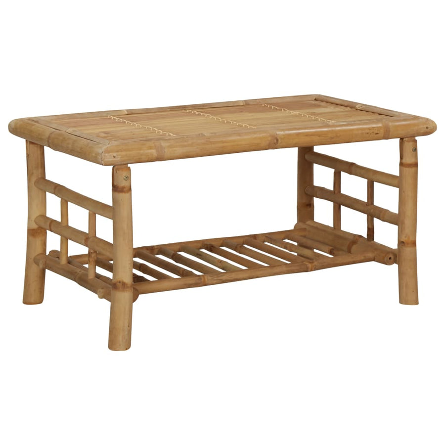 -Delige Loungeset Met Kussens Bamboe Grijs