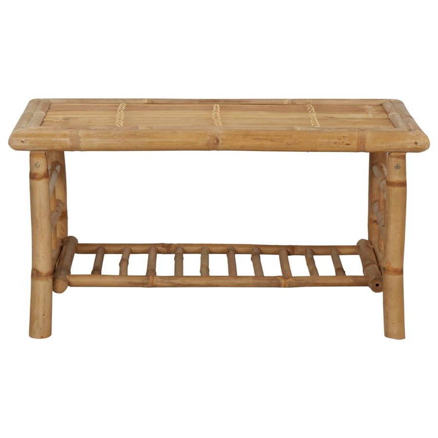 -Delige Loungeset Met Kussens Bamboe Grijs
