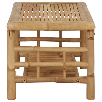 -Delige Loungeset Met Kussens Bamboe Grijs