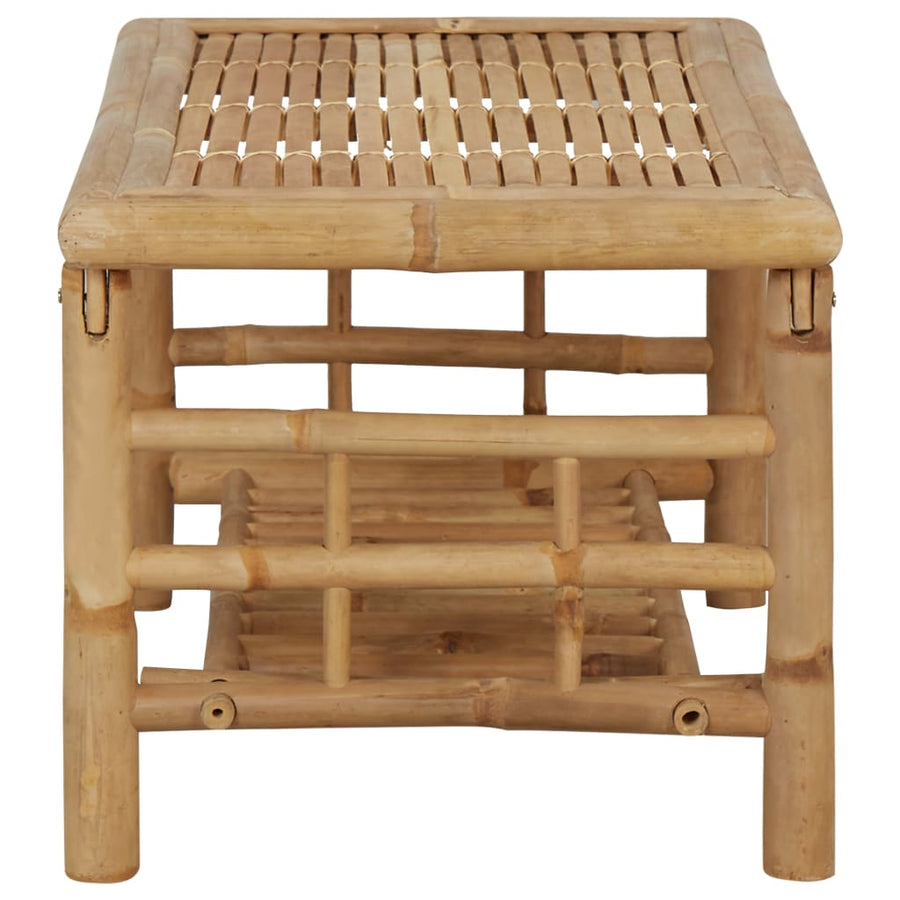 -Delige Loungeset Met Kussens Bamboe Grijs
